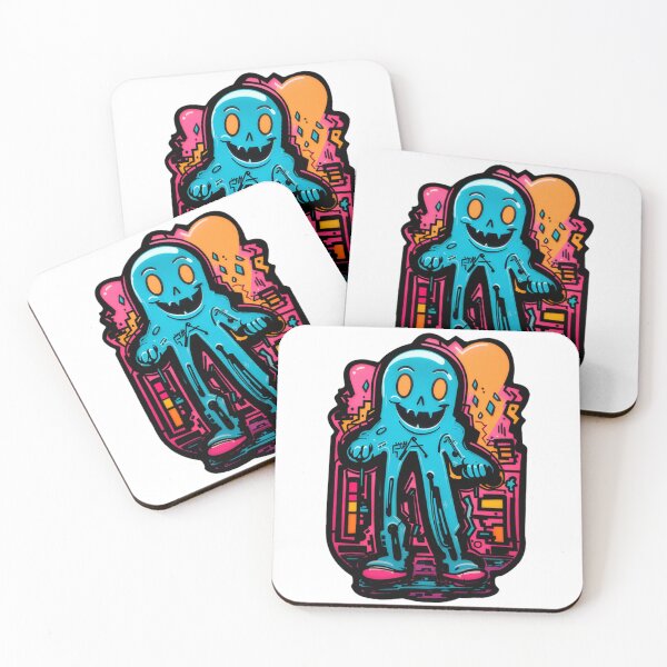 Item preview, Blue City Ghost Sticker designed and sold by spikesNprints.