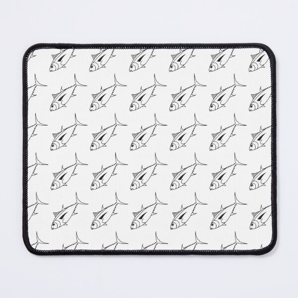 Item preview, Cute Bigeye Tuna Fish in Black and White designed and sold by fruttidimare.