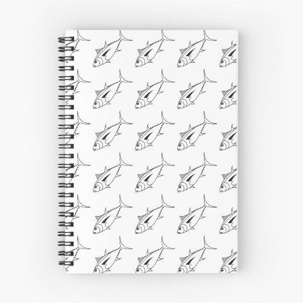 Item preview, Cute Bigeye Tuna Fish in Black and White designed and sold by fruttidimare.