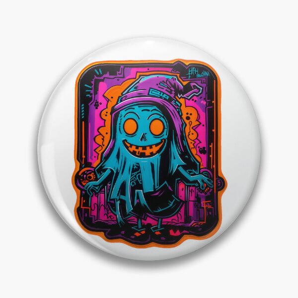 Item preview, Blue Witch Ghost Sticker designed and sold by spikesNprints.