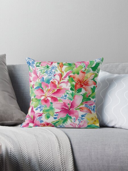 Item preview, Lillies chinoiserie pattern designed and sold by SophieClimaArt.