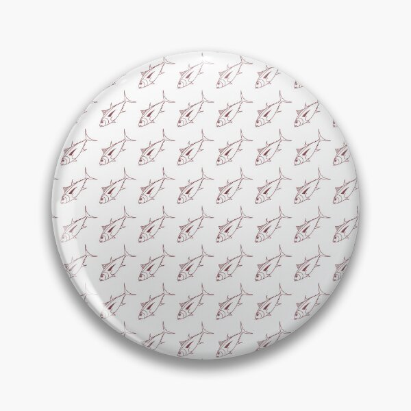 Item preview, Cute Bigeye Tuna Fish in Burgundy and White  designed and sold by fruttidimare.