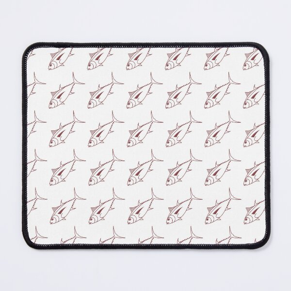 Item preview, Cute Bigeye Tuna Fish in Burgundy and White designed and sold by fruttidimare.