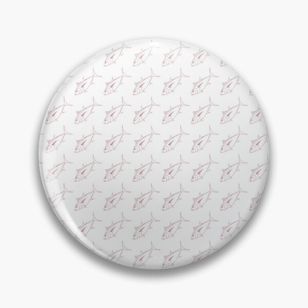 Item preview, Cute Bigeye Tuna Fish in Dusty Pink and White  designed and sold by fruttidimare.