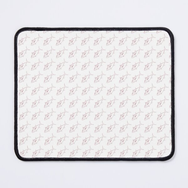 Item preview, Cute Bigeye Tuna Fish in Dusty Pink and White  designed and sold by fruttidimare.