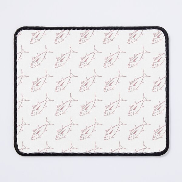 Item preview, Cute Bigeye Tuna Fish in Dusty Pink and White designed and sold by fruttidimare.