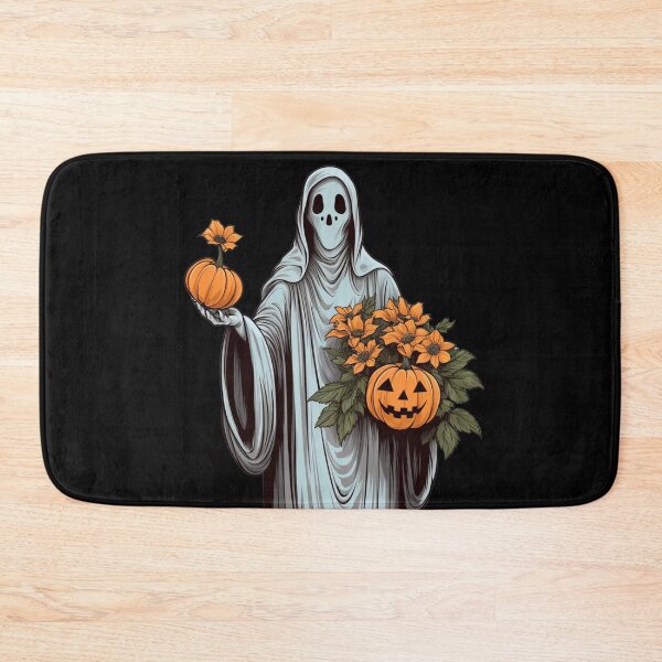 Item preview, Vintage Floral Ghost Halloween with Pumpkin designed and sold by ArtFromBeyond.