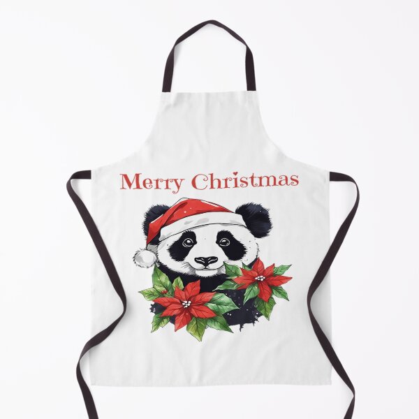 Artikelvorschau, Frohe Weihnachten Pandabär, Blumen, Feiertag, Saison, Pandabärliebhaber entworfen und verkauft von BirdsnStuff.