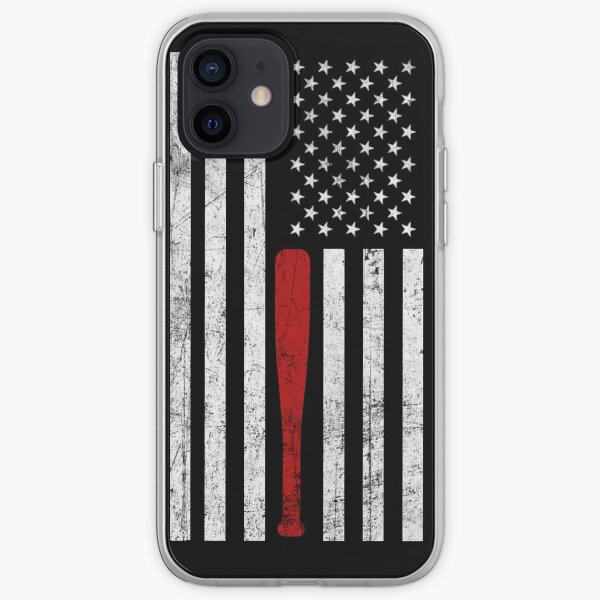 USA Flag Themed Baseball Bat Fans T-Shirt - Gift for Baseball Players & Fans iPhone Soft Case
