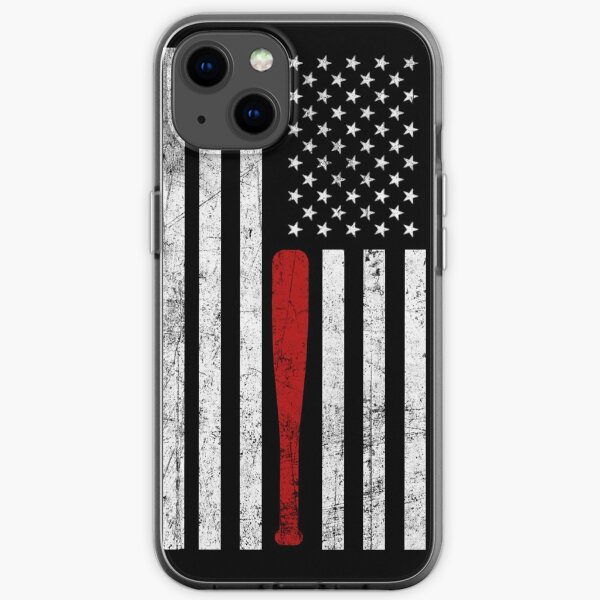 USA Flag Themed Baseball Bat Fans T-Shirt - Gift for Baseball Players & Fans iPhone Soft Case