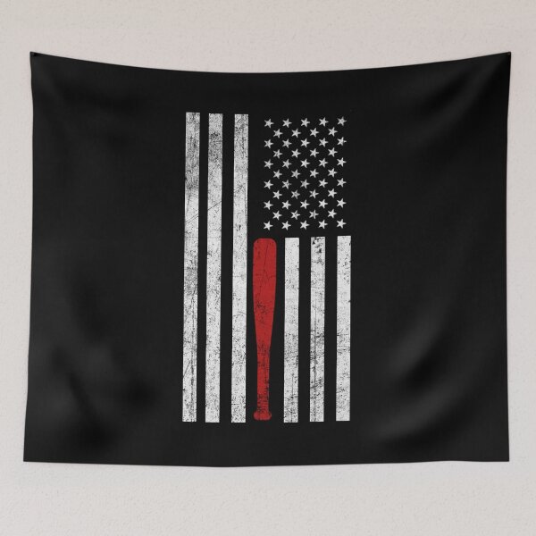 Item preview, USA Flag Themed Baseball Bat Fans T-Shirt - Gift for Baseball Players & Fans designed and sold by Klinta Lapsa.