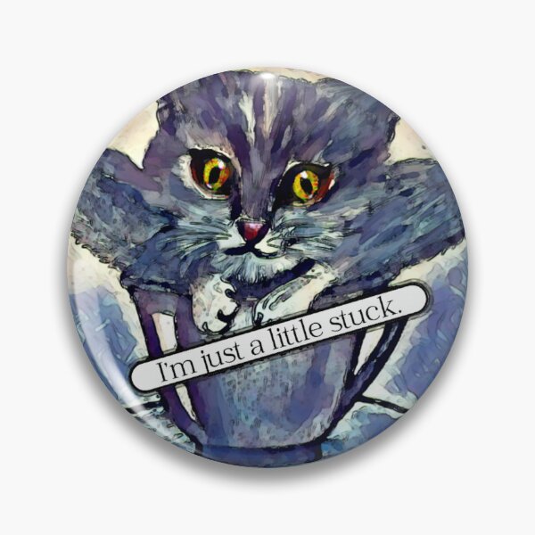 Item preview, Cat in Cup is a Little Bit Stuck designed and sold by gleefulme.