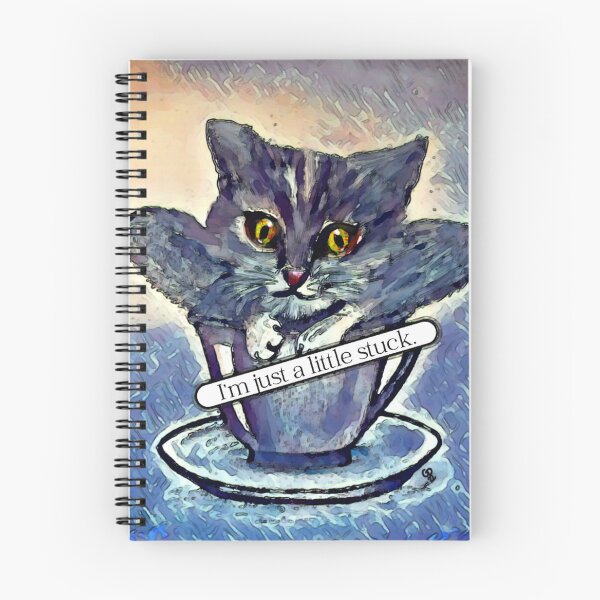 Item preview, Cat in Cup is a Little Bit Stuck designed and sold by gleefulme.