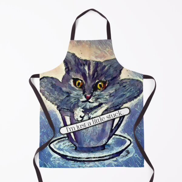 Item preview, Cat in Cup is a Little Bit Stuck designed and sold by gleefulme.