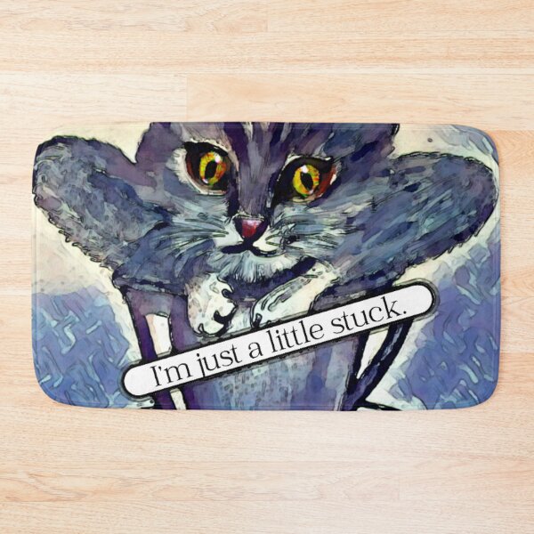 Item preview, Cat in Cup is a Little Bit Stuck designed and sold by gleefulme.