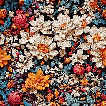 Artwork thumbnail, Colorful Flower Pattern by DJALCHEMY