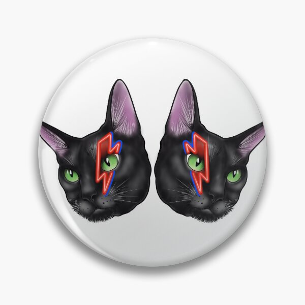 Artikelvorschau, Zwillinge Katze Bowie entworfen und verkauft von Nandaramona.