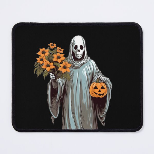 Item preview, Vintage Floral Ghost Halloween with Pumpkin designed and sold by ArtFromBeyond.