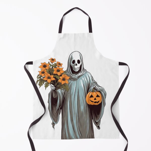 Item preview, Vintage Floral Ghost Halloween with Pumpkin designed and sold by ArtFromBeyond.