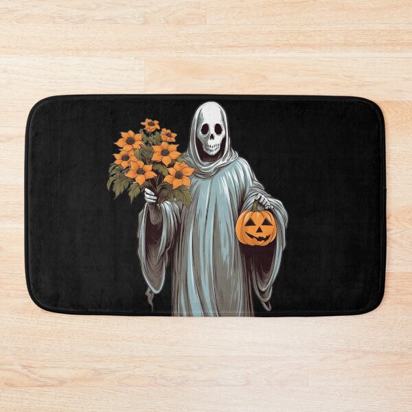 Item preview, Vintage Floral Ghost Halloween with Pumpkin designed and sold by ArtFromBeyond.