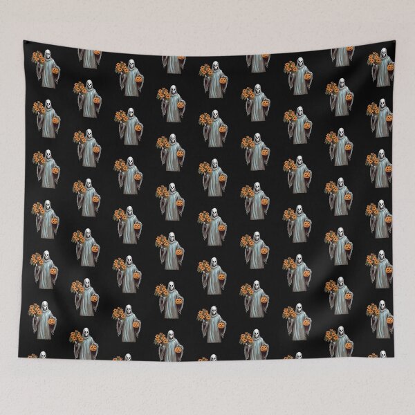 Item preview, Vintage Floral Ghost Halloween with Pumpkin designed and sold by ArtFromBeyond.