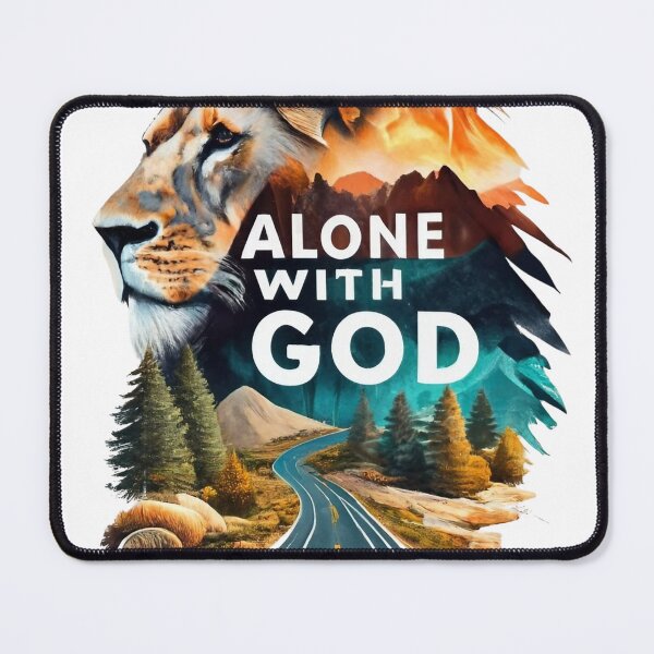 Item preview, Alone With God, Lion, Road and Nature Art designed and sold by Faithloveshop.