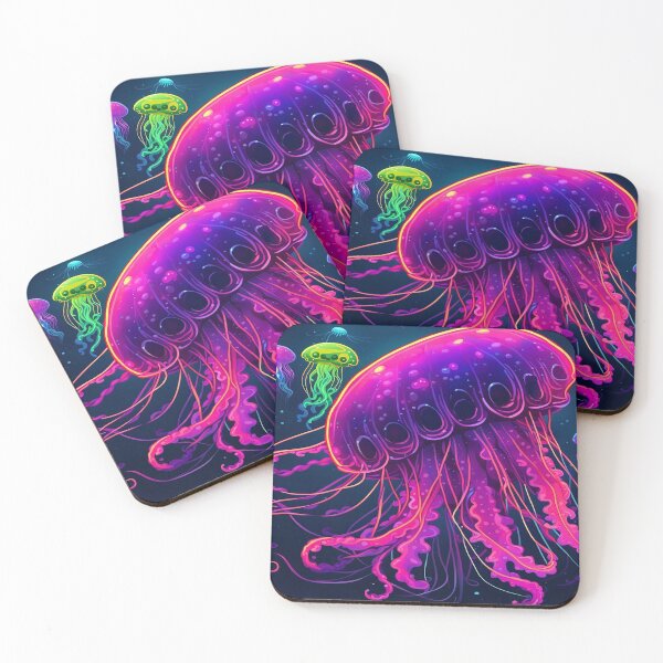 Item preview, Jellyfish Serenade: Enchanting Neon designed and sold by Feathers & Futhark.