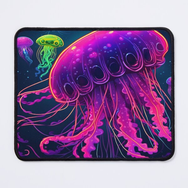 Item preview, Jellyfish Serenade: Enchanting Neon designed and sold by Feathers & Futhark.