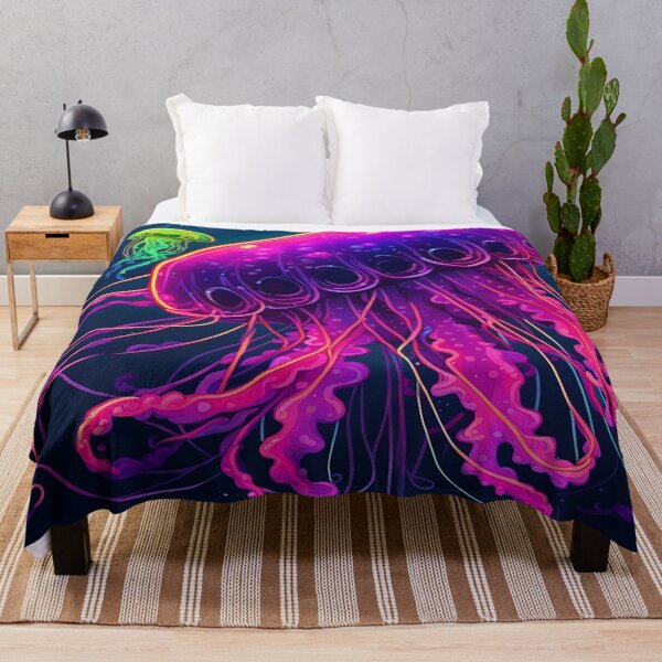Item preview, Jellyfish Serenade: Enchanting Neon designed and sold by Feathers & Futhark.