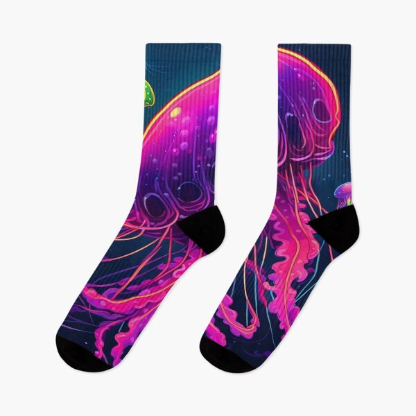 Item preview, Jellyfish Serenade: Enchanting Neon designed and sold by Feathers & Futhark.