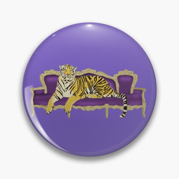 Item preview, Tiger + Vintage Purple Sofa — Gameday designed and sold by hailmcgh.