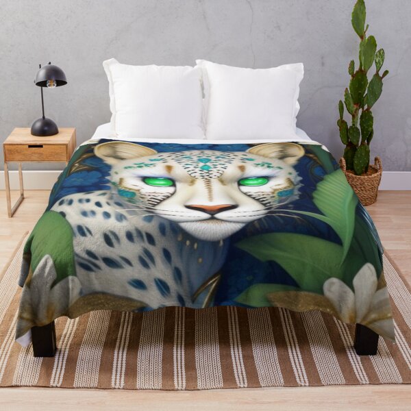 Item preview, White Leopard floral design designed and sold by Roxburylane.