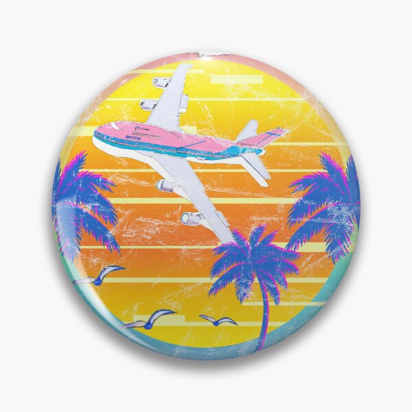 Item preview, Vaporwave Airliner Aviation Airplane Pilot Retro Vintage Design designed and sold by RealPilotDesign.