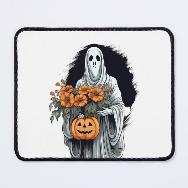 Item preview, Vintage Floral Ghost Halloween with Pumpkin designed and sold by ArtFromBeyond.