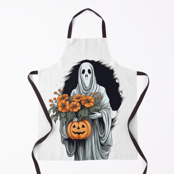 Item preview, Vintage Floral Ghost Halloween with Pumpkin designed and sold by ArtFromBeyond.