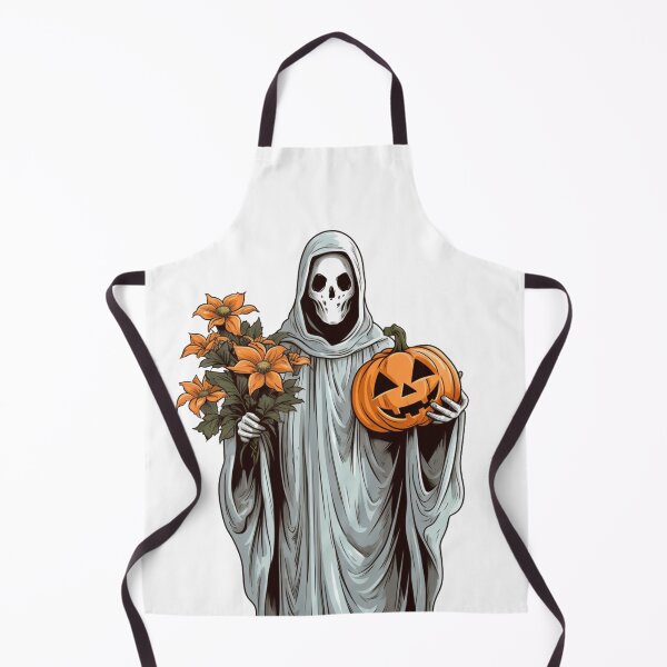 Item preview, Vintage Floral Ghost Halloween with Pumpkin designed and sold by ArtFromBeyond.
