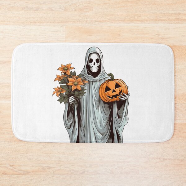 Item preview, Vintage Floral Ghost Halloween with Pumpkin designed and sold by ArtFromBeyond.