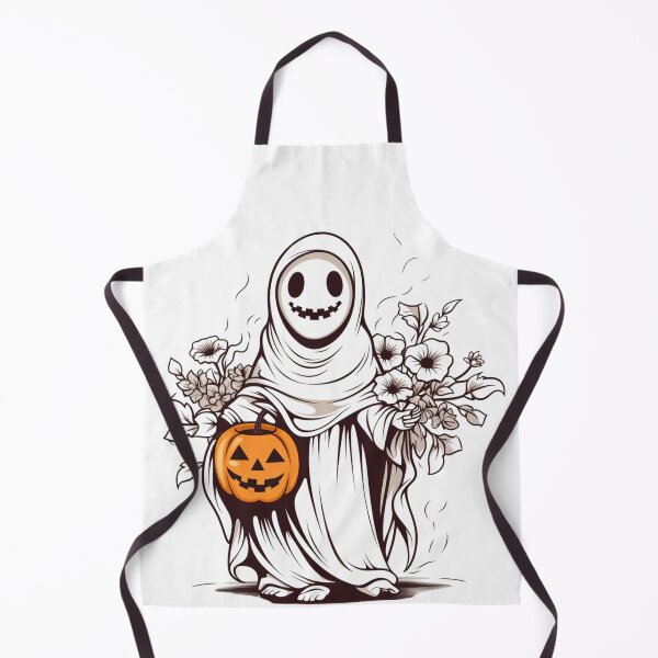 Item preview, Vintage Floral Ghost Halloween with Pumpkin designed and sold by ArtFromBeyond.