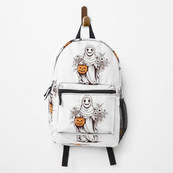 Item preview, Vintage Floral Ghost Halloween with Pumpkin designed and sold by ArtFromBeyond.