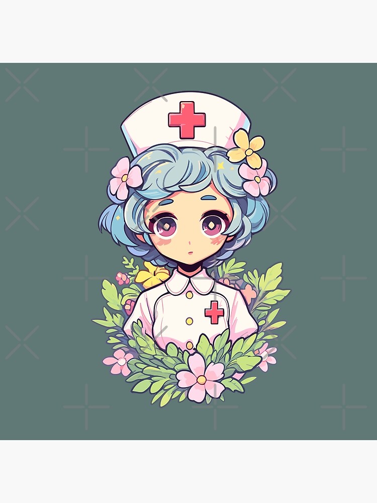 Floral Anime Nurse Healer Art Print for Sale by SweetClicks123