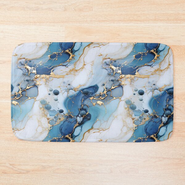 Item preview, White and Blue Abstract Shower Curtains designed and sold by Angifly.