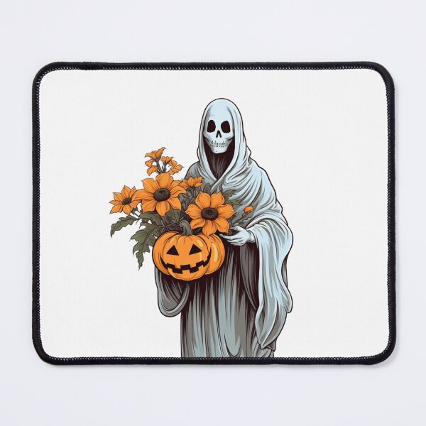 Item preview, Vintage Floral Ghost Halloween with Pumpkin designed and sold by ArtFromBeyond.