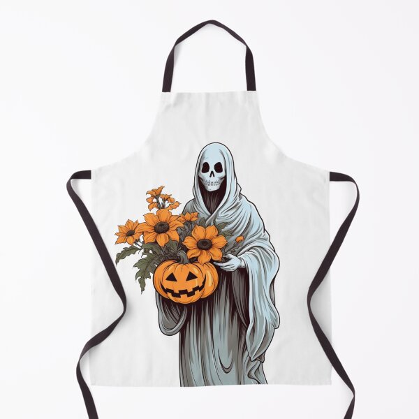 Item preview, Vintage Floral Ghost Halloween with Pumpkin designed and sold by ArtFromBeyond.