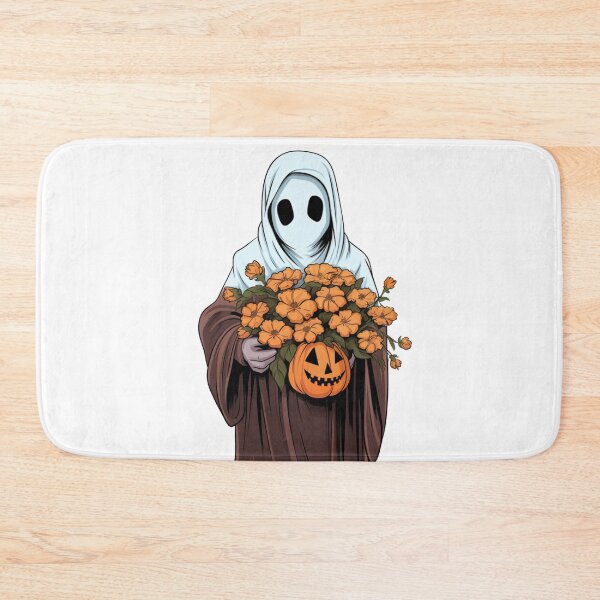 Item preview, Vintage Floral Ghost Halloween with Pumpkin designed and sold by ArtFromBeyond.