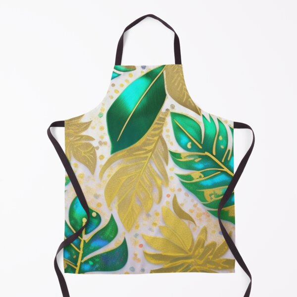 Item preview, Green gold metallic leaves  designed and sold by Roxburylane.