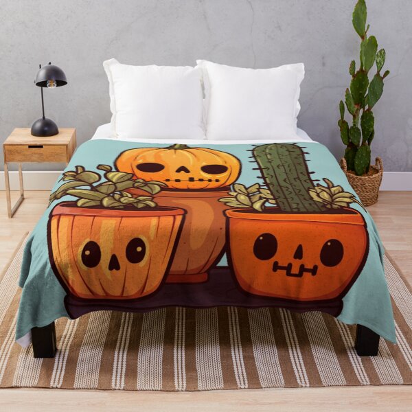 Item preview, Cute Halloween Pumpkin Cactus Planters designed and sold by Brainless Art.