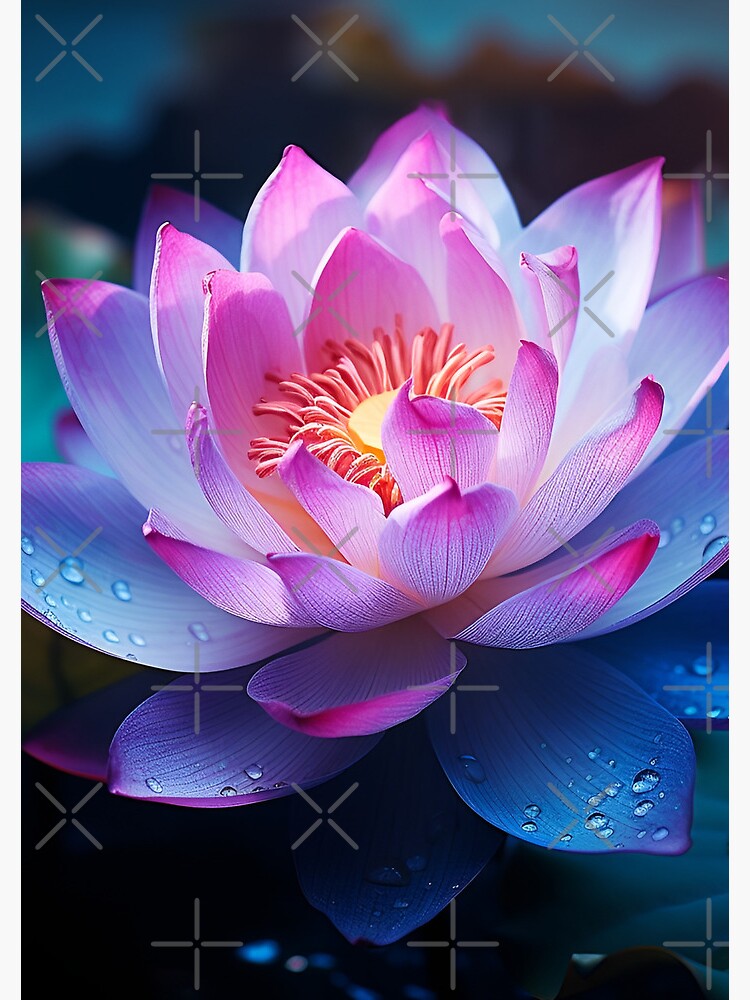stunning colorful lotus flower