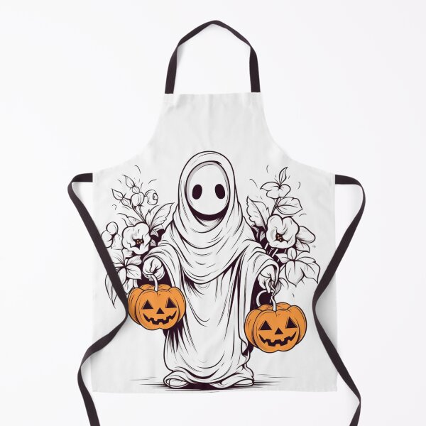 Item preview, Vintage Floral Ghost Halloween with Pumpkin designed and sold by ArtFromBeyond.