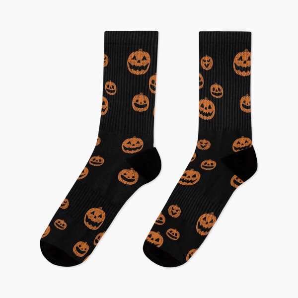 Item preview, Spooky Pumpkins jack o'lantern pattern designed and sold by Mystic Heart.