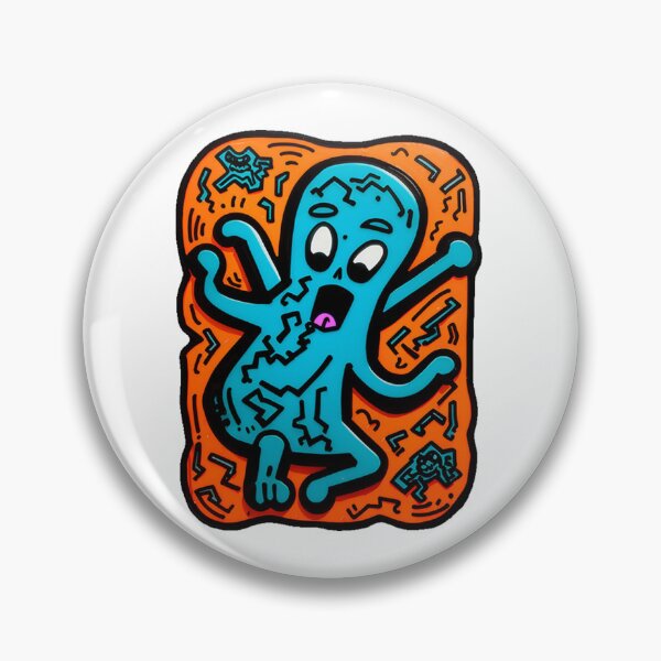 Item preview, Blue Scared Ghost Sticker designed and sold by spikesNprints.